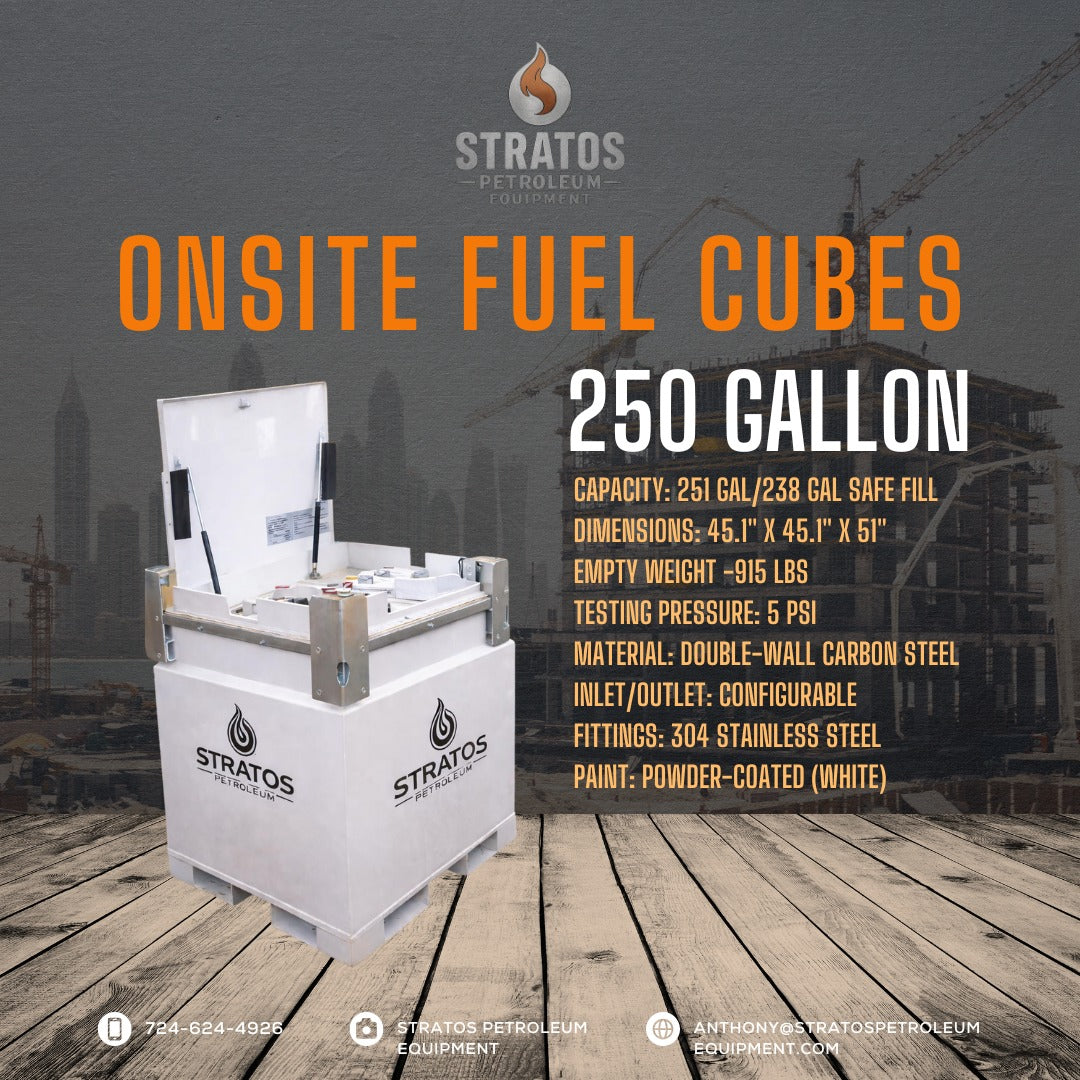 250 Gallon Fuel Cube – Diesel or Gasoline | Stratos Petroleum Equipment
