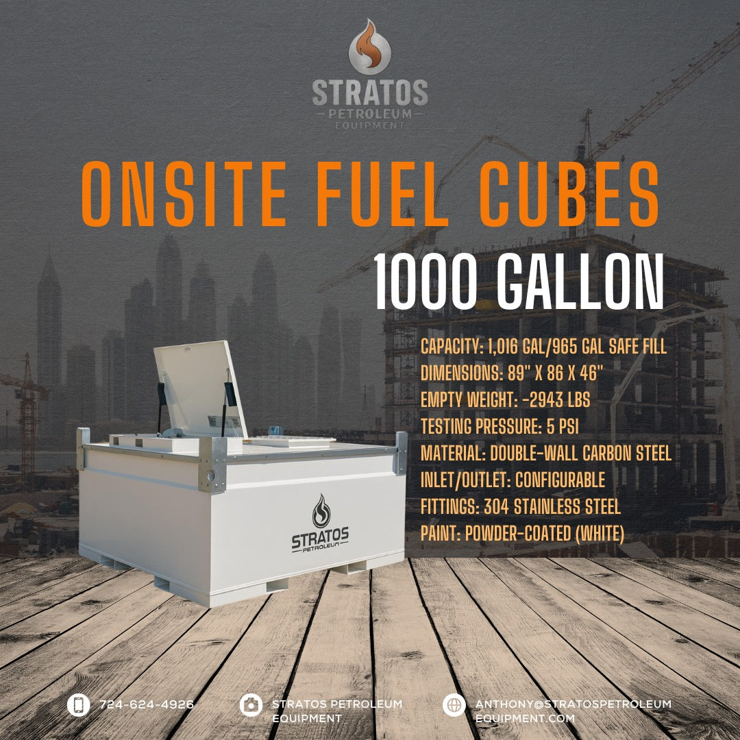 1000 Gallon Fuel Cube – Diesel or Gasoline | Stratos Petroleum Equipment
